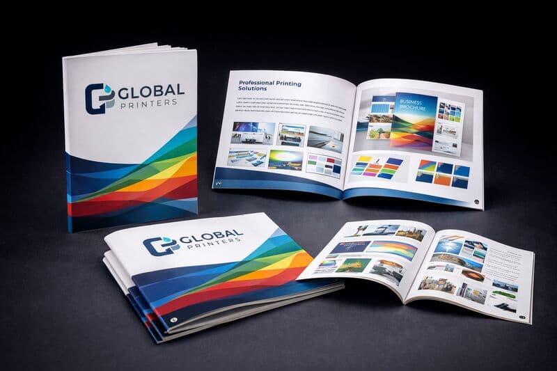 Saddle-stitched product catalogue for a fashion accessories brand